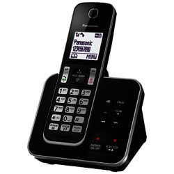 Panasonic KX-TGD320EB Digital Cordless Phone with Nuisance Call Control and Answering Machine, Single DECT
